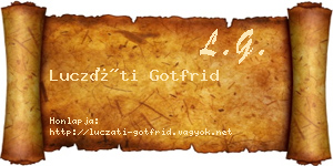 Luczáti Gotfrid névjegykártya